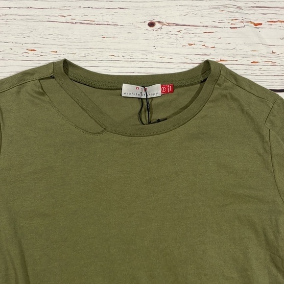 NWT n:PHILANTROPHY Francis Tee Dress Olive Green - Picture 6 of 9